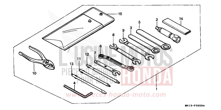WERKZEUGE von Africa Twin 750 FROLIDA BLUE (PB182G) von 1991